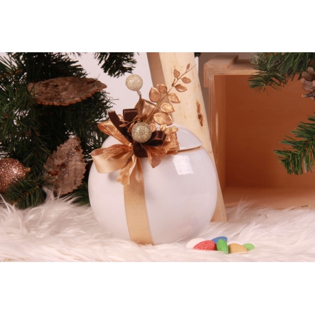 Boule en céramique blanche