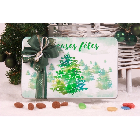 Boite métal "Joyeuses fêtes"