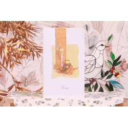 Menu jaune Calice et Bougie