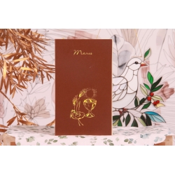 Menu chocolat et or - Boîtes à dragées - Dragées Braquier