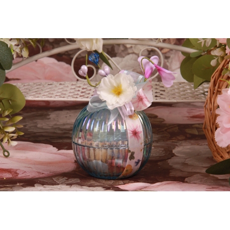 Bonbonnière boule bleue