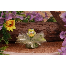 Hibou vert sur tulles