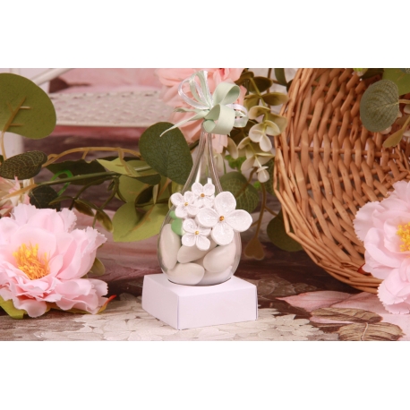 Fleur céramique sur goutte