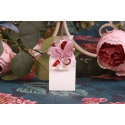 Papillon rose Iris blanche
