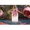 Papillon rose Iris blanche