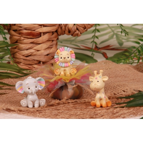 Sujet savane pastel sur tulles