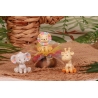 Sujet savane pastel sur tulles