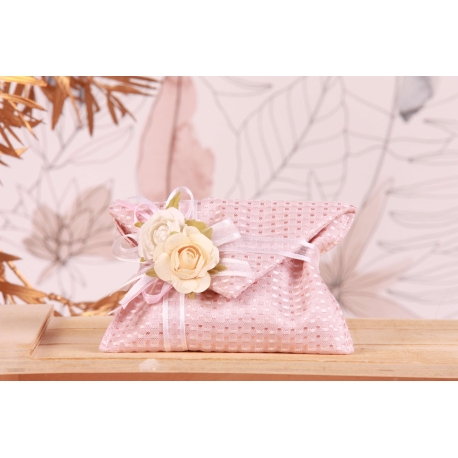 Double fleur sur pochette jacquard