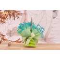 Tulle sur rocher vert