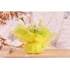 Piquet fleur sur tulle glissière jaune