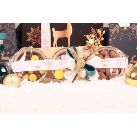 Plateau 3 coupelles bord or