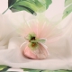 Fleurs vertes sur tulle rose - Boîtes à dragées - Dragées Braquier