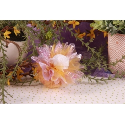 Tulle mauve et fleur strass - Boîtes à dragées - Dragées Braquier