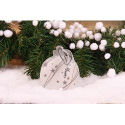 Boule de Noël argentée - Boîtes à dragées - Dragées Braquier