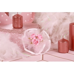 Bouquet rose sur tulle - Boîtes à dragées - Dragées Braquier