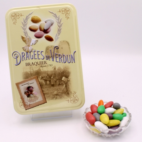 Choc'Amande, "Love and Sweets" metal-box 400 g - Dragées Braquier, confiseur chocolatier à Verdun