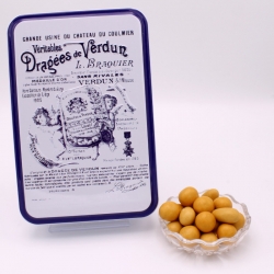 Duotine, Boîte métal "Certifiées Braquier" 400 g - Dragées Braquier, confiseur chocolatier à Verdun