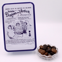 Pavé, Boîte métal "Certifiées Braquier" 400 g - Dragées Braquier, confiseur chocolatier à Verdun