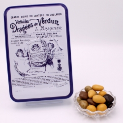 Chocolate, "Braquier Certified" metal-box 400 g - Dragées Braquier, confiseur chocolatier à Verdun