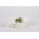Fleurs vertes sur tulle écru - Boîtes à dragées - Dragées Braquier