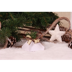 Sapin sur florette blanche