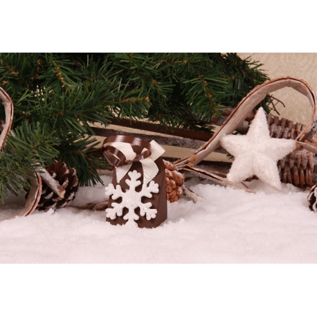 Flocon sur iris chocolat