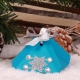 Etoile sur florette turquoise