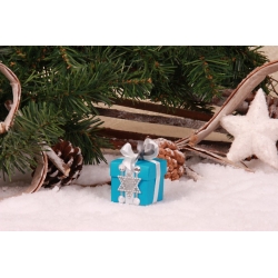 Etoile sur cube turquoise