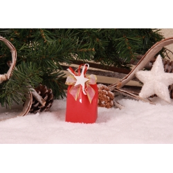 Etoile blanche Iris rouge