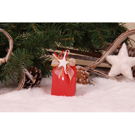 Etoile blanche Iris rouge