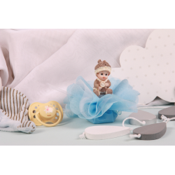 Bébé bonnet sur tulle - Boîtes à dragées - Dragées Braquier