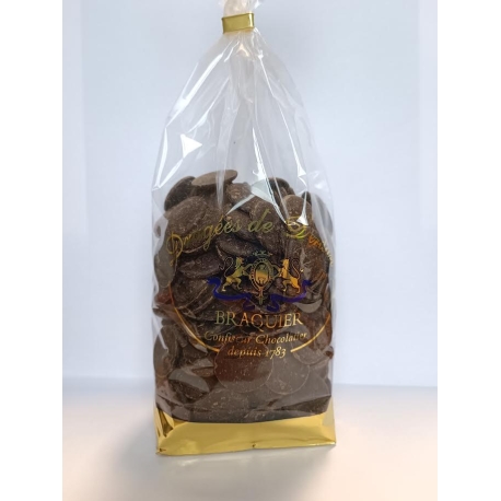 Sachet de 500g palets chocolat noir