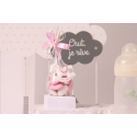 Sujet Layette rose sur goutte